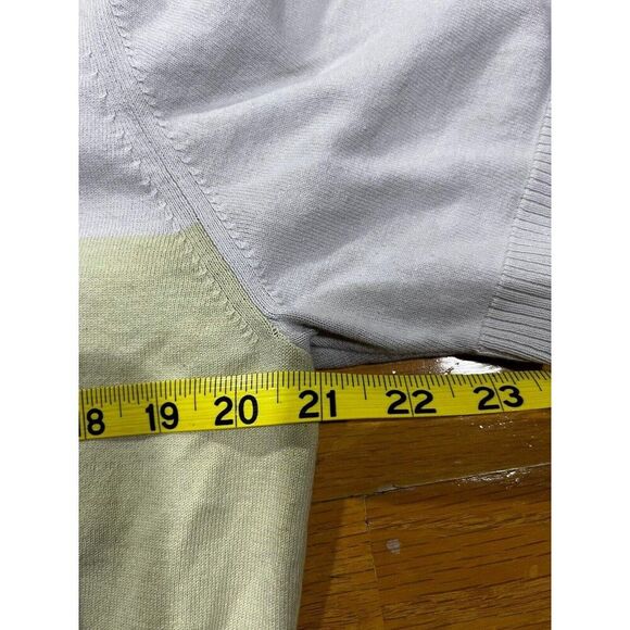 Zara Polo Mens Large Yellow Blue White Short Sleeve Golf Shirt Athletic Preppy - Picture 8 of 9